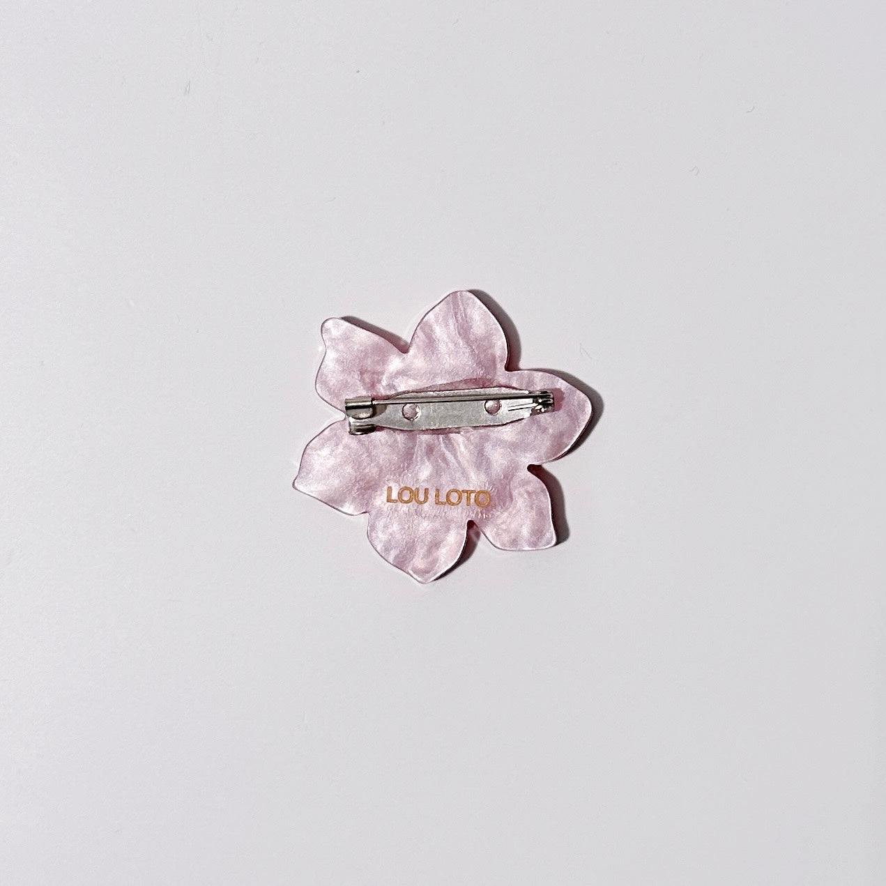 Brosche Blume, rosa