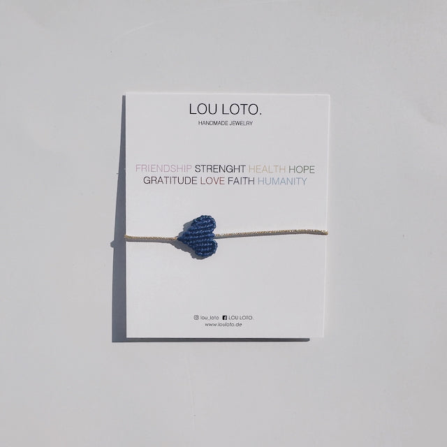 Makramee-Armband, blau