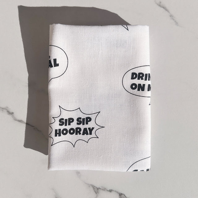 Geschirrtuch Sprechblasen, weiß