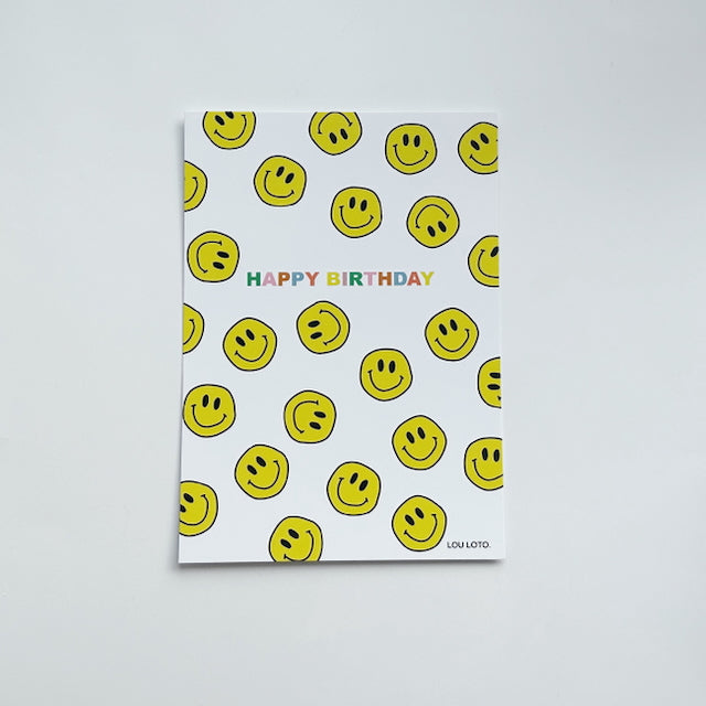 Postkarte Happy Birthday, 10 Stk.
