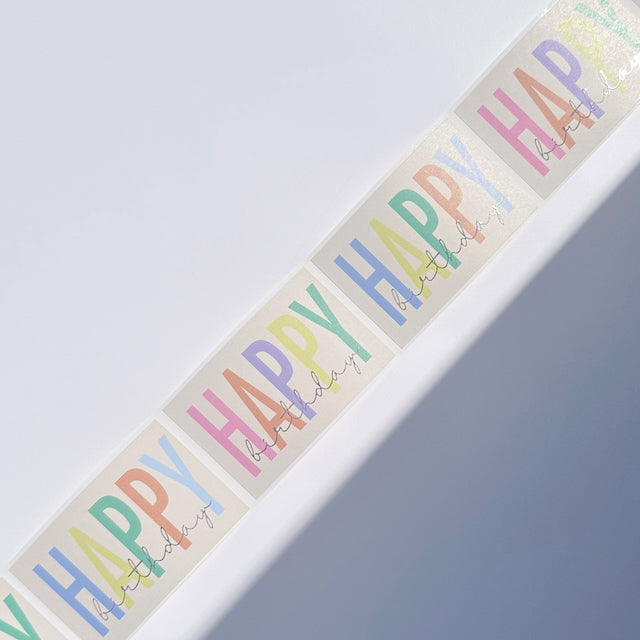 Happy Birthday Sticker, 10 Stück
