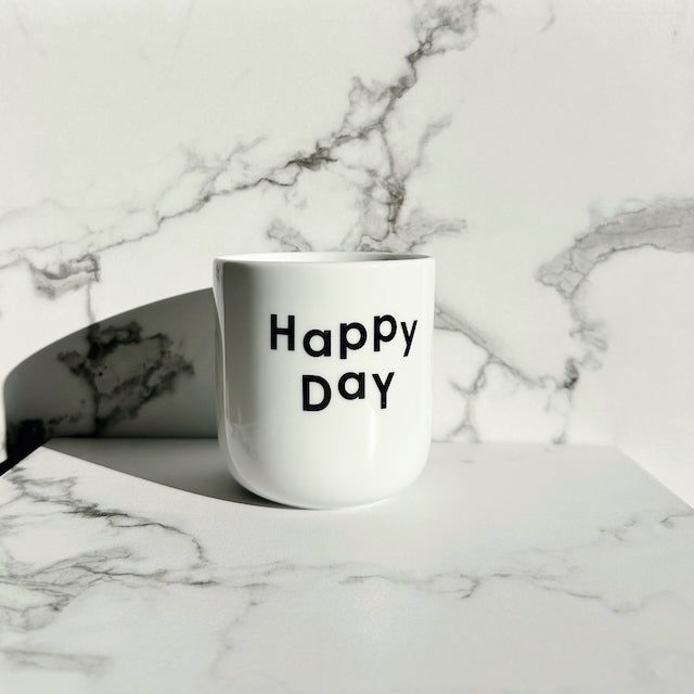 Porzellanbecher Happy Day, 6 Stück