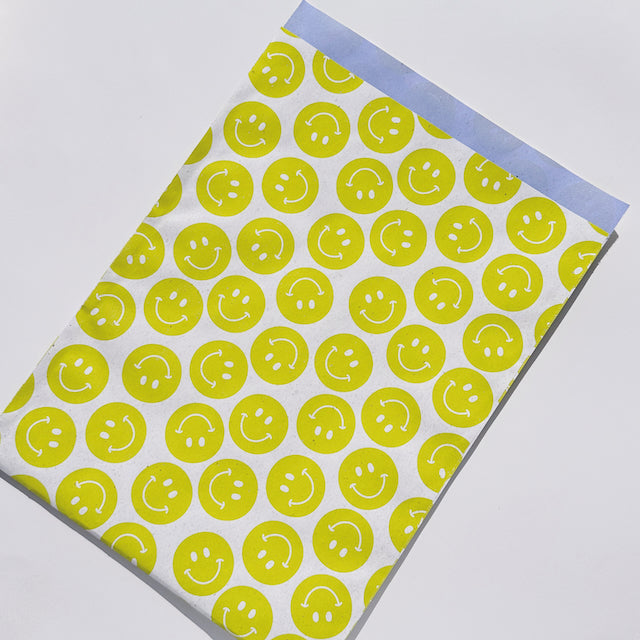 Geschenktüte happy face gelb, 5 Stück