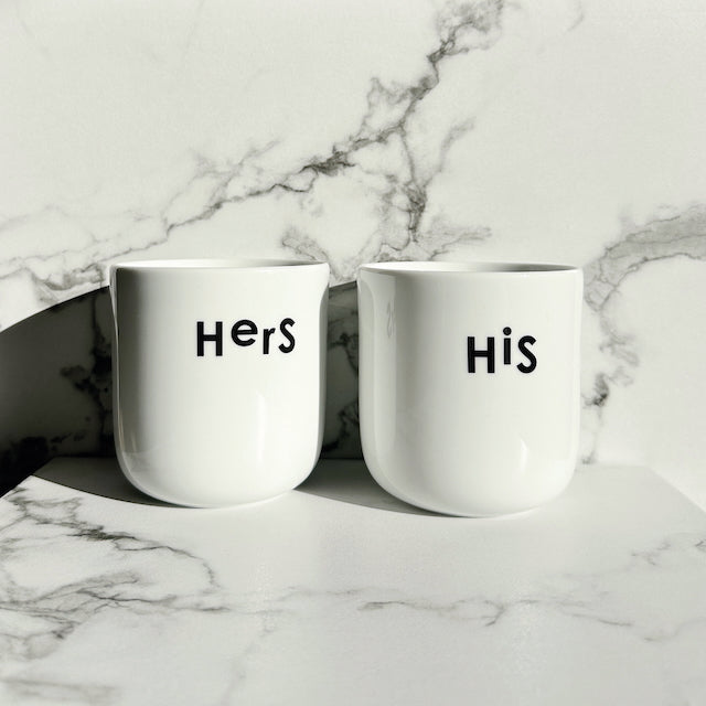 Porzellanbecher Hers, 6 Stück