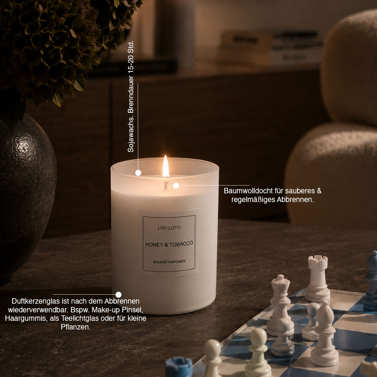 Duftkerze 165g, Honey & Tobacco