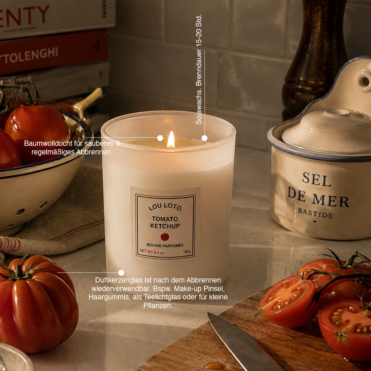 Duftkerze 165g, Tomato Ketchup