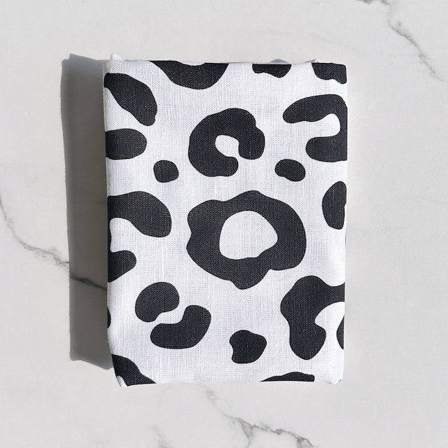 Geschirrtuch Leo-Print, weiß