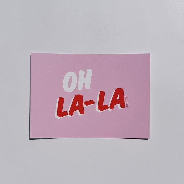 Postkarte Oh La La, 10 Stk.