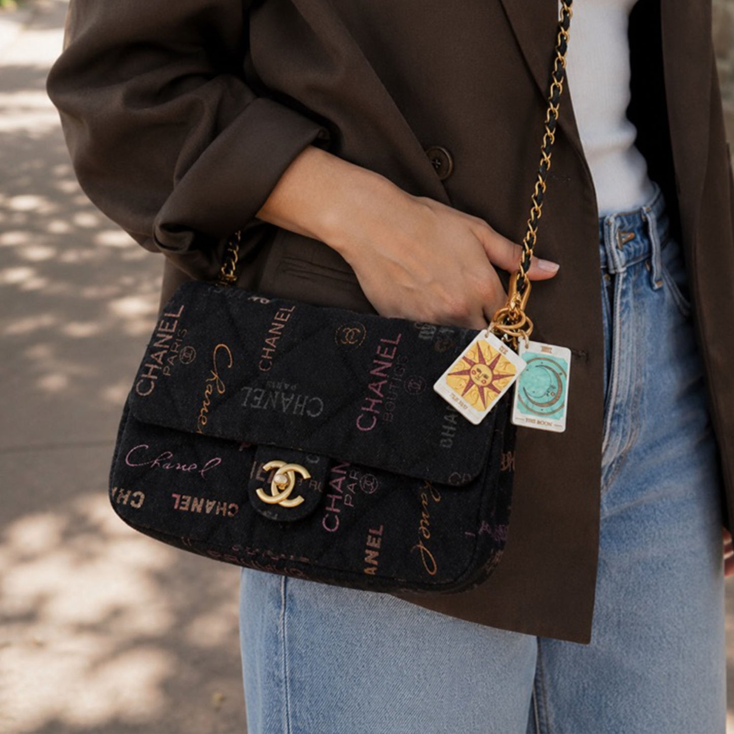 Schlüsselanhänger & Bag Charm Tarotkarte Moon
