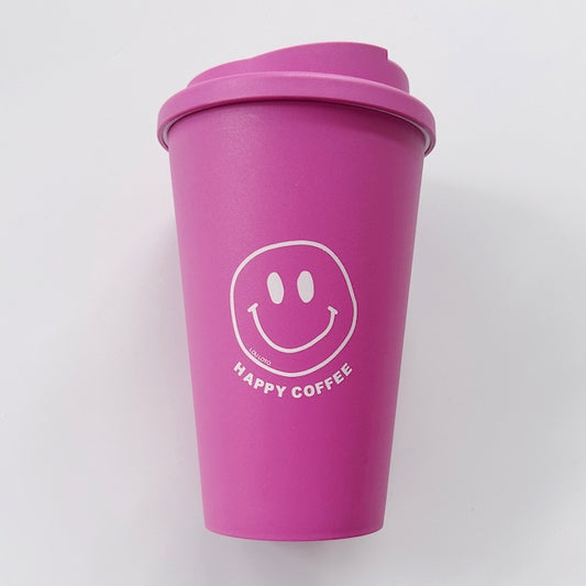 Coffee-to-Go: Happy Coffee in Pink.