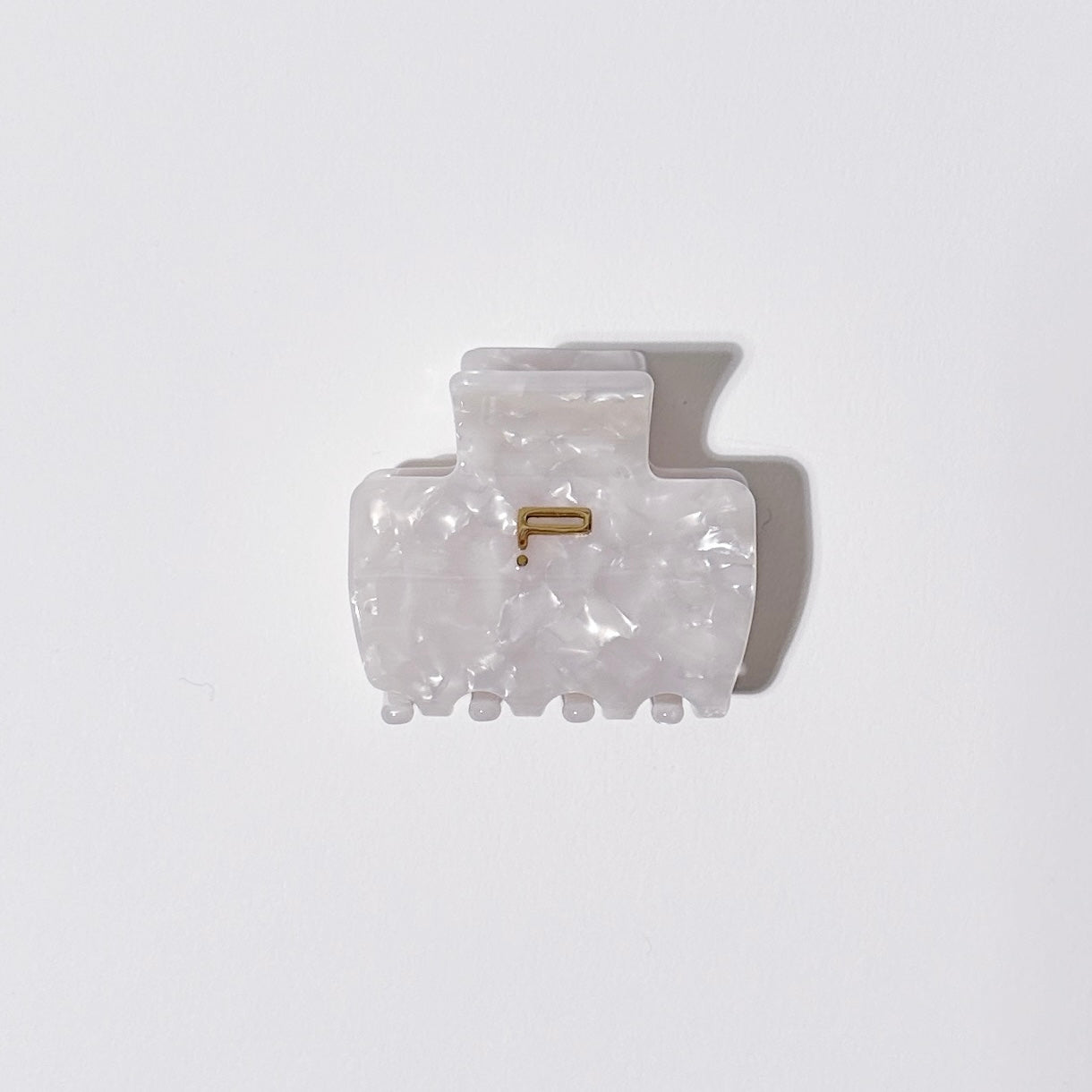Haarklammer NO.01, weiß marble