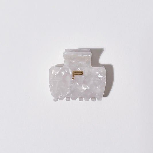 Haarklammer NO.01, weiß marble