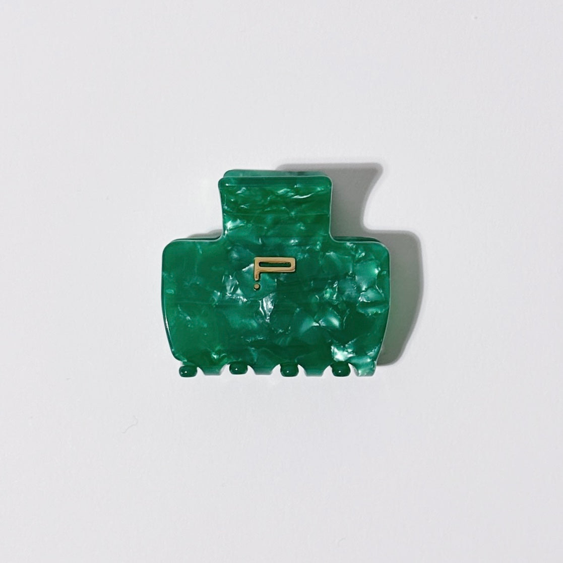 Haarklammer NO.01, grün marble