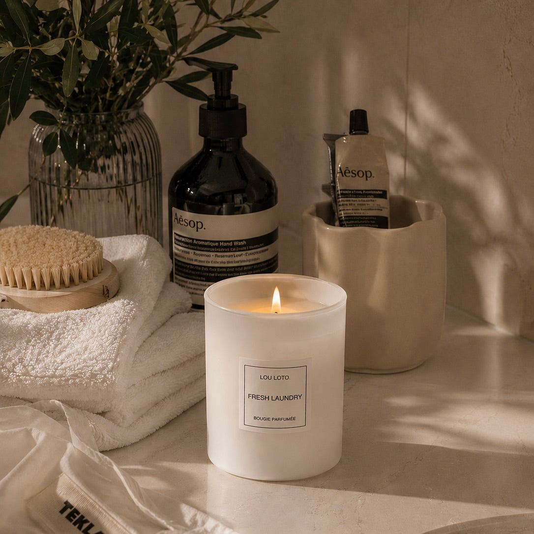 Duftkerze 165g, Fresh Laundry