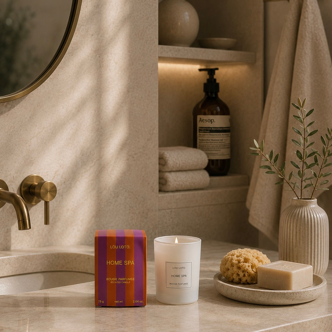 Duftkerze 75g, Home Spa