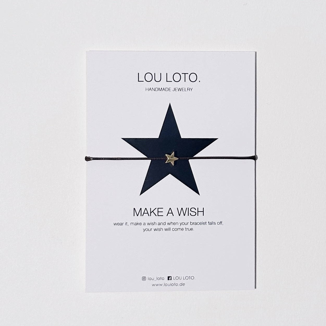 Make a Wish Armband, Stern braun