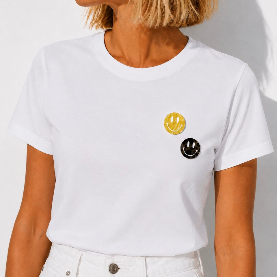 Brosche Smile, gelb