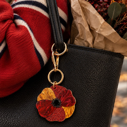 Schlüsselanhänger & Bag Charm Mohnblume