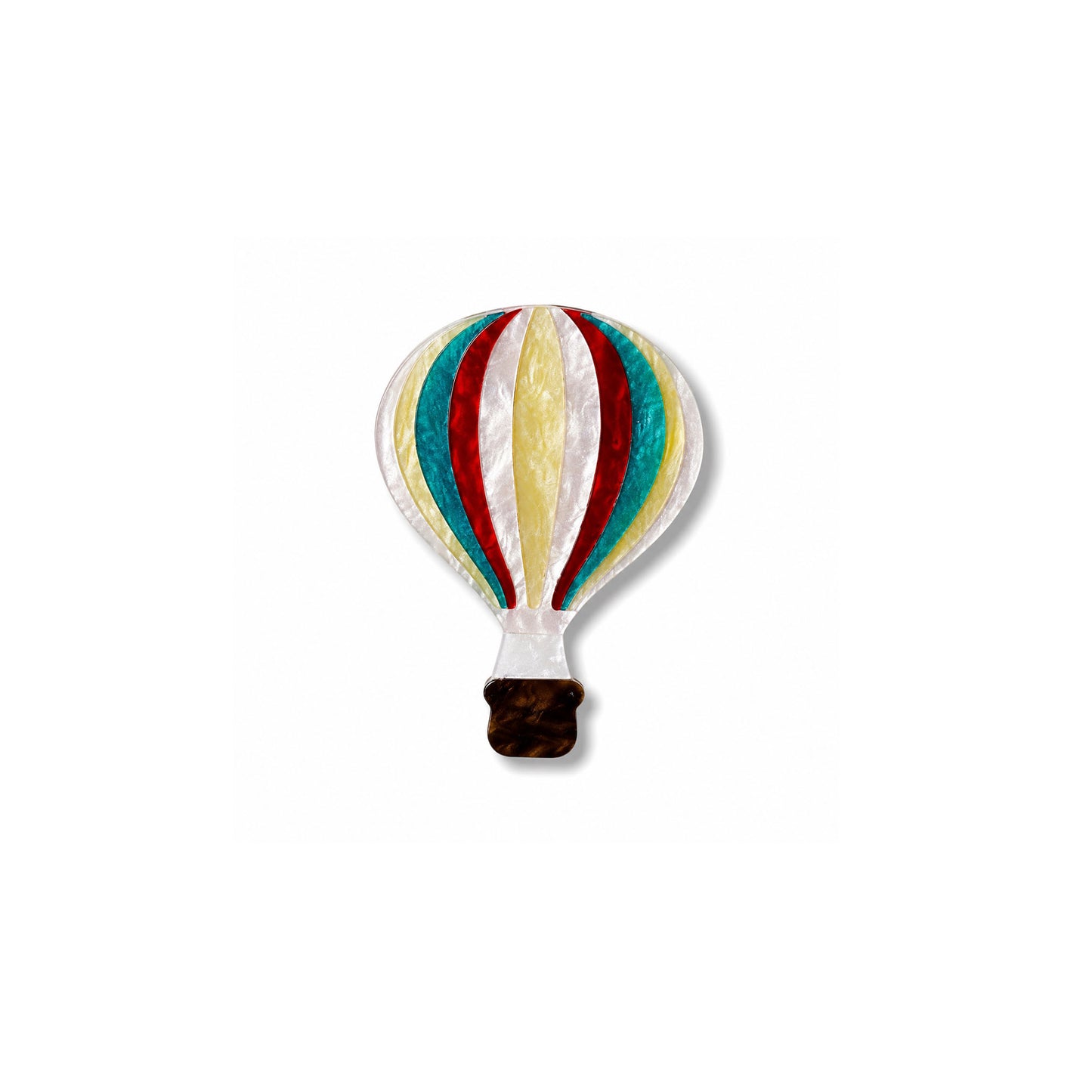 Brosche Heißluftballon