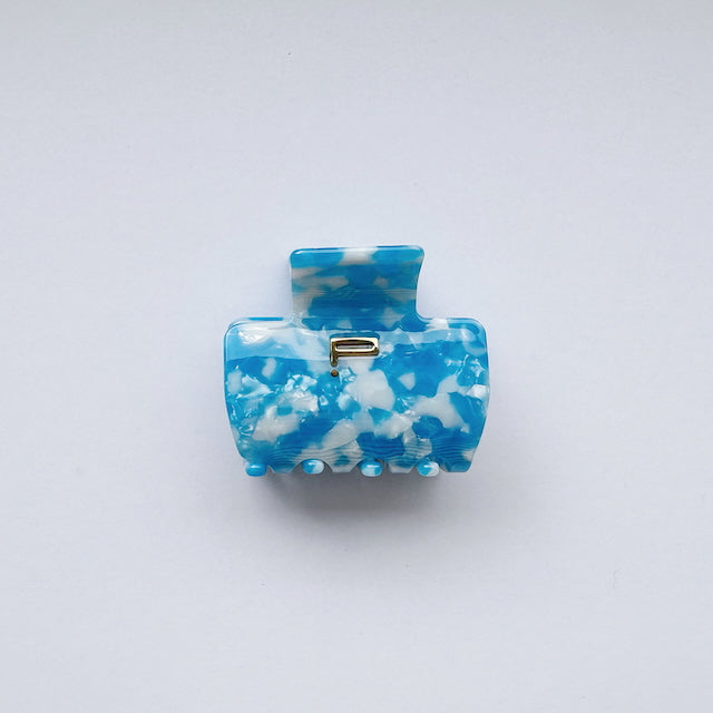 Haarklammer NO.01, blau/weiß