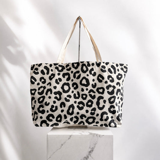 Canvas Shopper Leo, schwarz