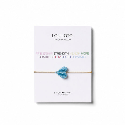 Makramee-Armband, hellblau