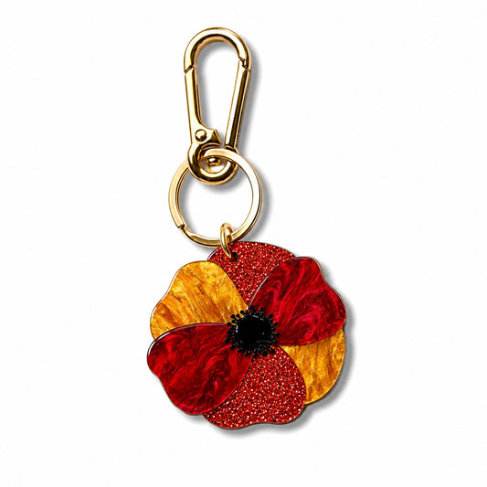 Schlüsselanhänger & Bag Charm Mohnblume