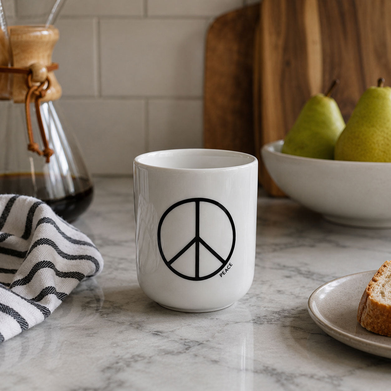 Porzellanbecher Peace