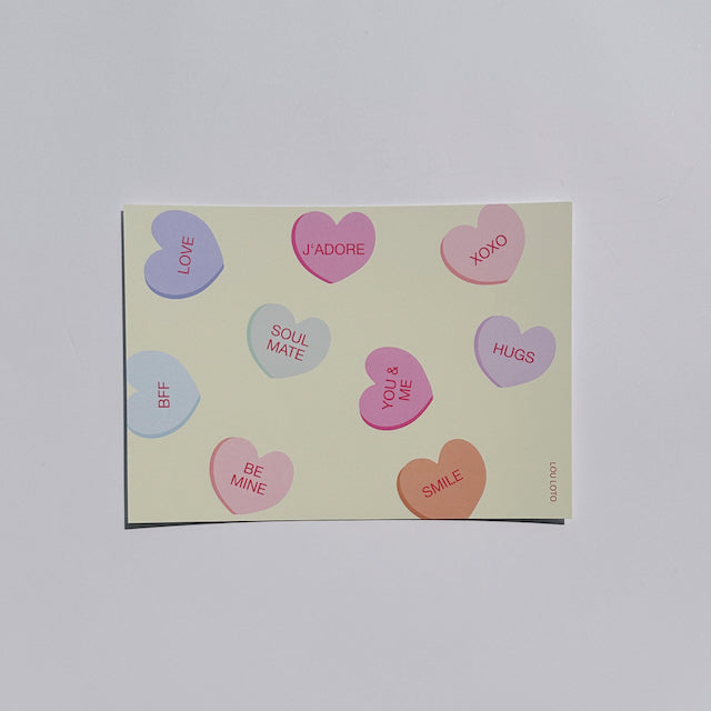 Postkarte Lovehearts