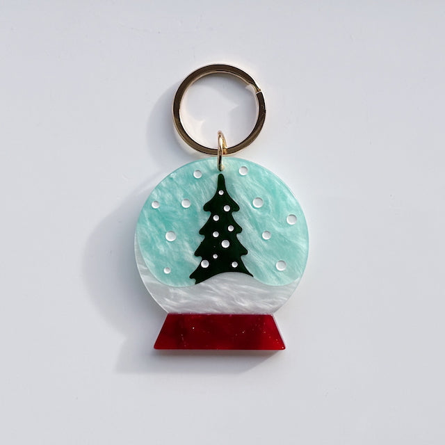 Schlüsselanhänger Schneekugel