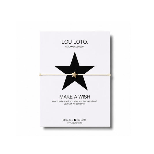 Make a Wish Armband, Stern hellgelb