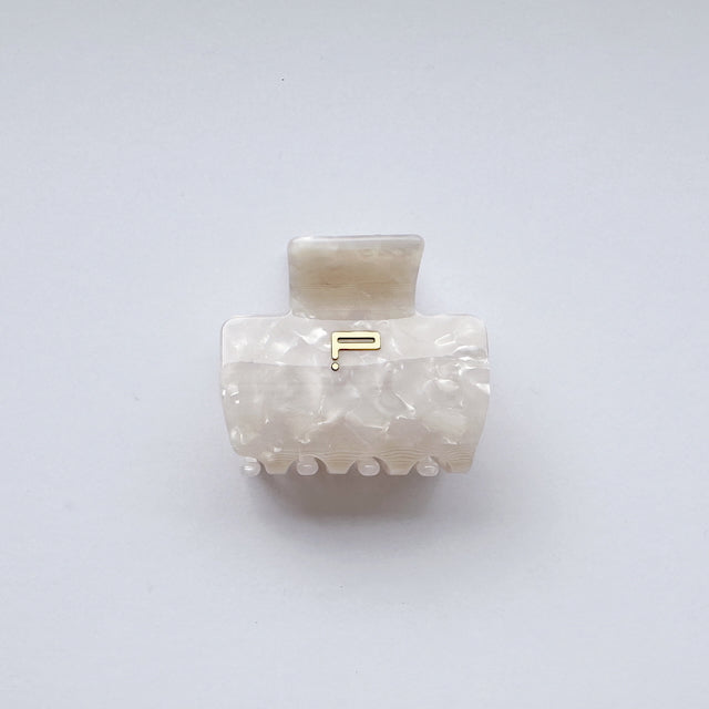 Haarklammer NO.01, weiß marble 3 Stk.